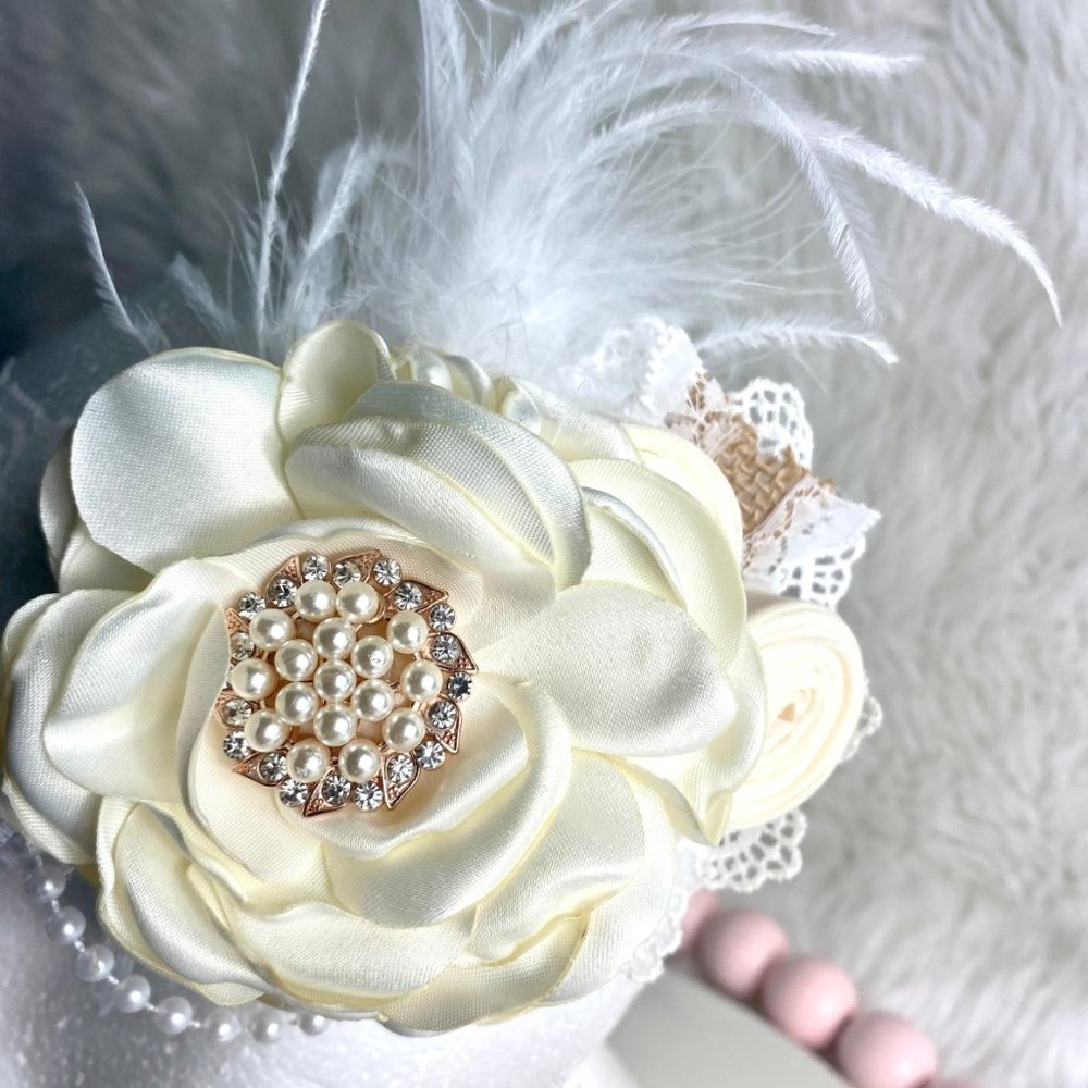 Flower Turban Headband, Newborn Girl Gift , Head Wraps - Picture 3 of 8